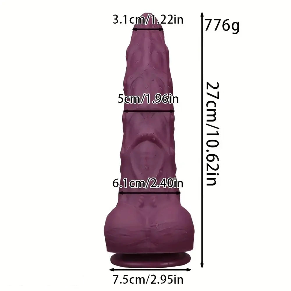 8.85in 10.62in Ultra Soft Silicone Thick Anal Monster Dildo With Curved Shaft