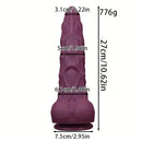 8.85in 10.62in Ultra Soft Silicone Thick Anal Monster Dildo With Curved Shaft