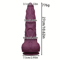 8.85in 10.62in Ultra Soft Silicone Thick Anal Monster Dildo With Curved Shaft
