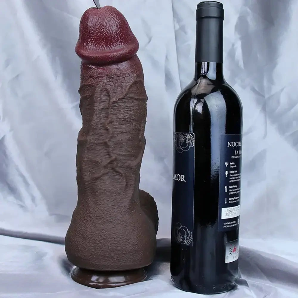 8.85in 10in 10.8in 11.8in Realistic Skin Double Layer Large Silicone Dildo