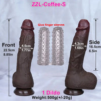 8.85in 10in 10.8in 11.8in Realistic Skin Double Layer Large Silicone Dildo