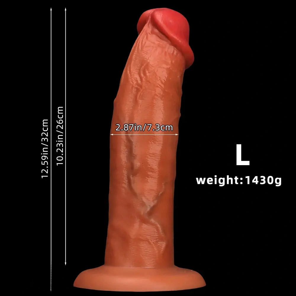 8.85in 11.02in 12.59in Eggless Extra Large Silicone Soft Big Dildo For Sex