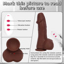 8.85in 3in1 Intelligent Heating Thrusting Vibrating Electric Ebony Dildo