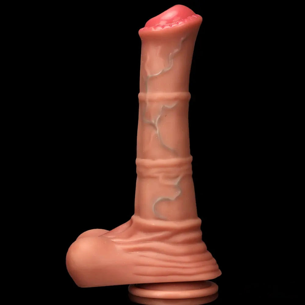 8.85in 4in1 Heating Thrusting Vibrating Rotation Remote Horse Cock Dildo