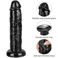 8.85in 9.05in 10.23in 10.63in 13.78in Huge Black Lifelike Dildo