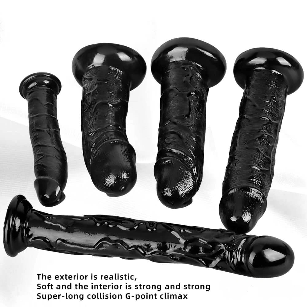 8.85in 9.05in 10.23in 10.63in 13.78in Huge Black Lifelike Dildo