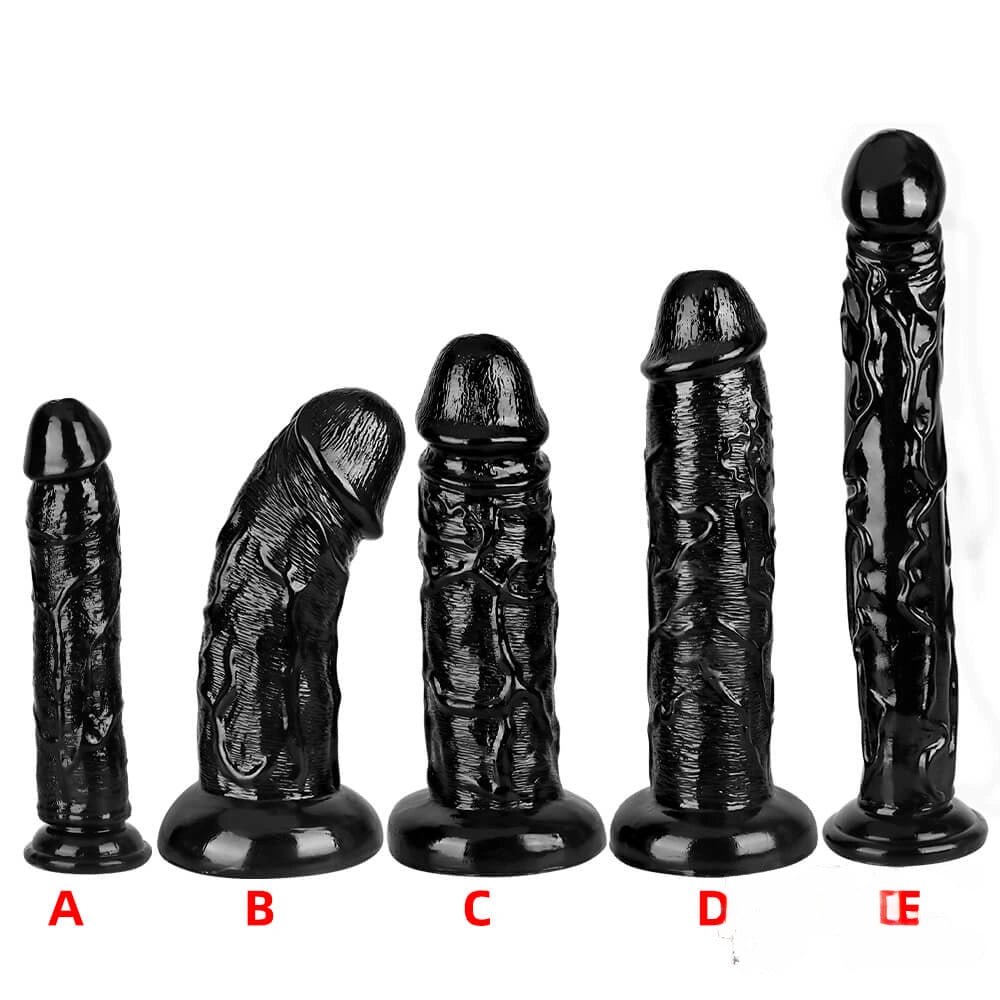 8.85in 9.05in 10.23in 10.63in 13.78in Huge Black Lifelike Dildo