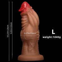 8.85in 9.64in 10.23in 11.41in 12.59in Odd-shaped Large Silicone Penis Dildo