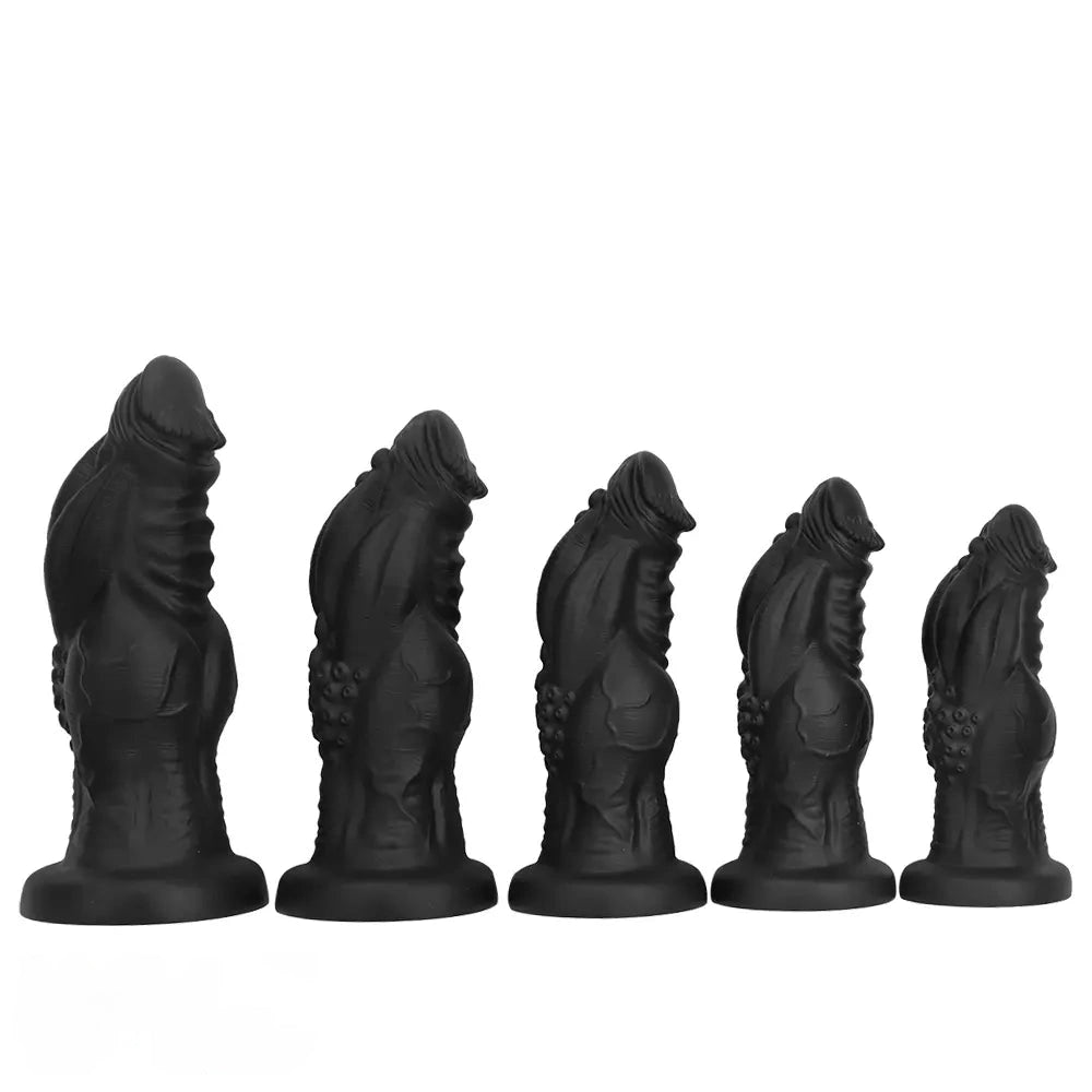 8.85in 9.64in 10.23in 11.41in 12.59in Odd-shaped Large Silicone Penis Dildo