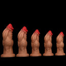 8.85in 9.64in 10.23in 11.41in 12.59in Odd-shaped Large Silicone Penis Dildo