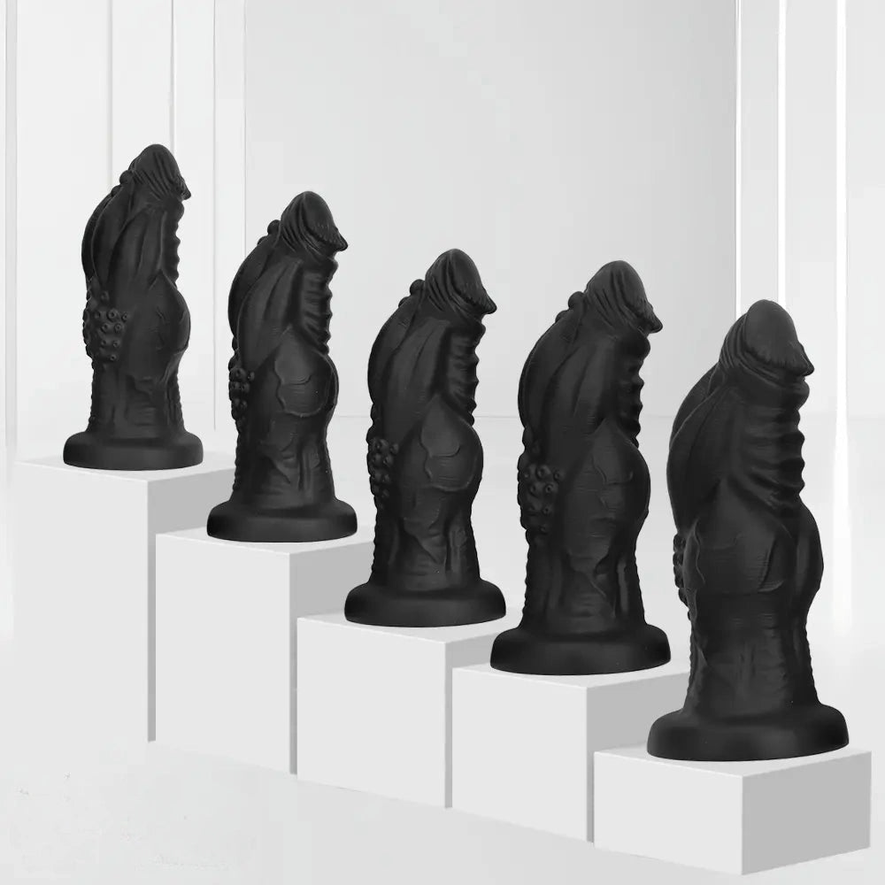8.85in 9.64in 10.23in 11.41in 12.59in Odd-shaped Large Silicone Penis Dildo