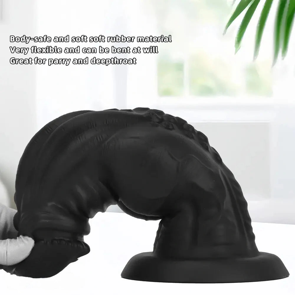 8.85in 9.64in 10.23in 11.41in 12.59in Odd-shaped Large Silicone Penis Dildo