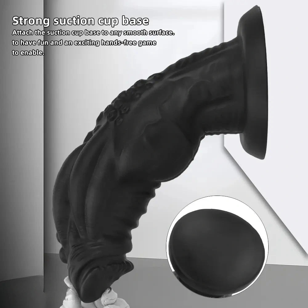 8.85in 9.64in 10.23in 11.41in 12.59in Odd-shaped Large Silicone Penis Dildo