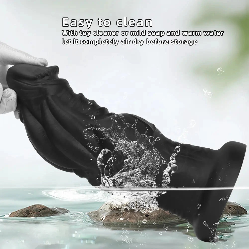 8.85in 9.64in 10.23in 11.41in 12.59in Odd-shaped Large Silicone Penis Dildo