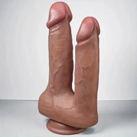 8.85in 9.84in Dual-Headed Soft Double-Layered Silicone Vaginal Anal Toy