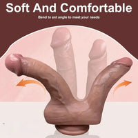 8.85in 9.84in Dual-Headed Soft Double-Layered Silicone Vaginal Anal Toy