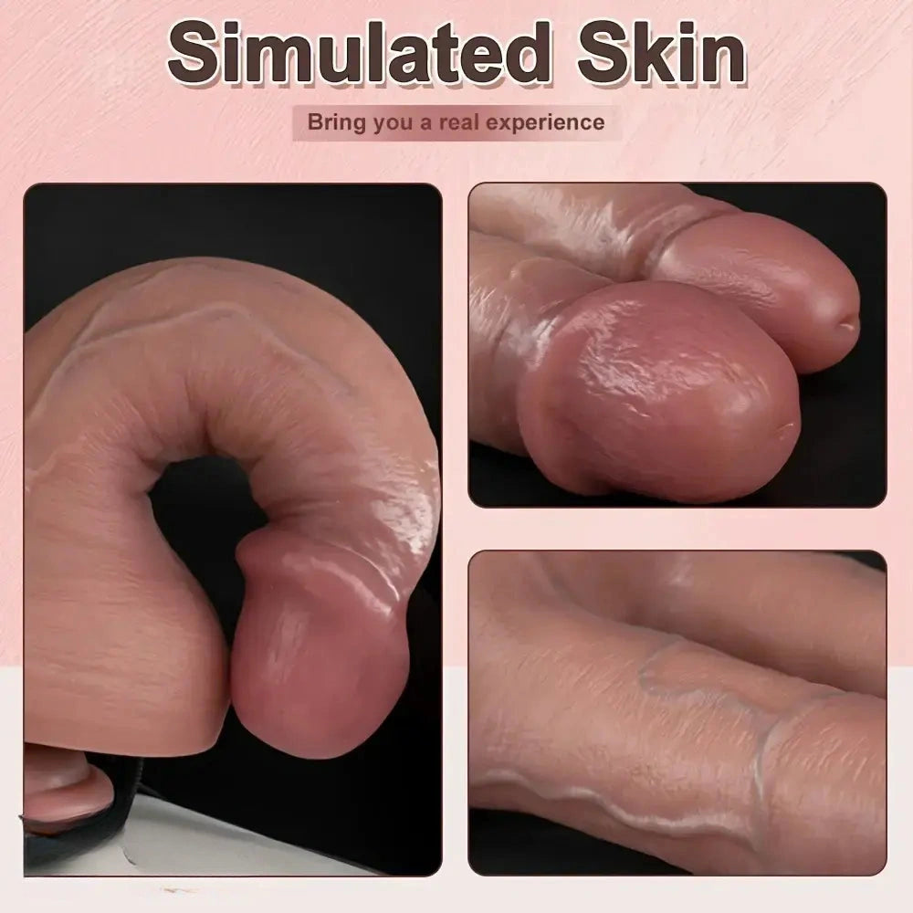 8.85in 9.84in Dual-Headed Soft Double-Layered Silicone Vaginal Anal Toy