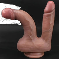 8.85in 9.84in Dual-Headed Soft Double-Layered Silicone Vaginal Anal Toy