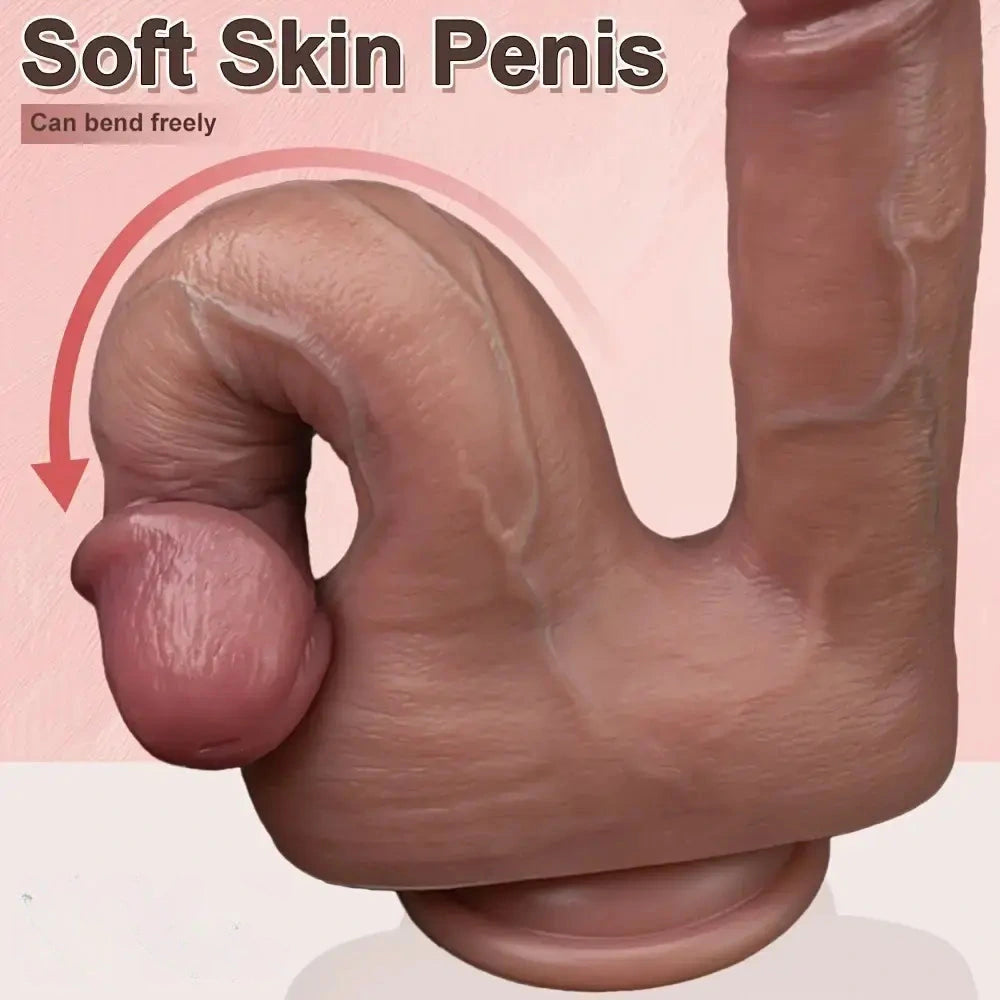 8.85in 9.84in Dual-Headed Soft Double-Layered Silicone Vaginal Anal Toy