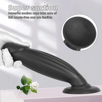 8.85in Eggless Female Masturbator Silicone Soft Dildo For Women Men