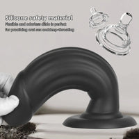 8.85in Eggless Female Masturbator Silicone Soft Dildo For Women Men
