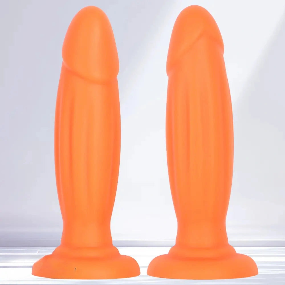 8.85in Eggless Female Masturbator Silicone Soft Dildo For Women Men