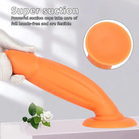 8.85in Eggless Female Masturbator Silicone Soft Dildo For Women Men