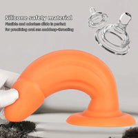 8.85in Eggless Female Masturbator Silicone Soft Dildo For Women Men