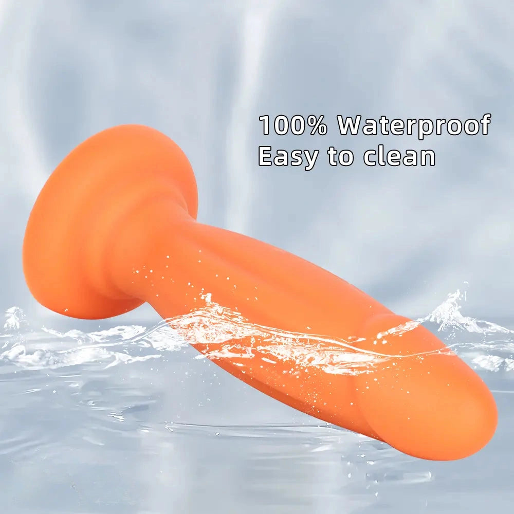 8.85in Eggless Female Masturbator Silicone Soft Dildo For Women Men