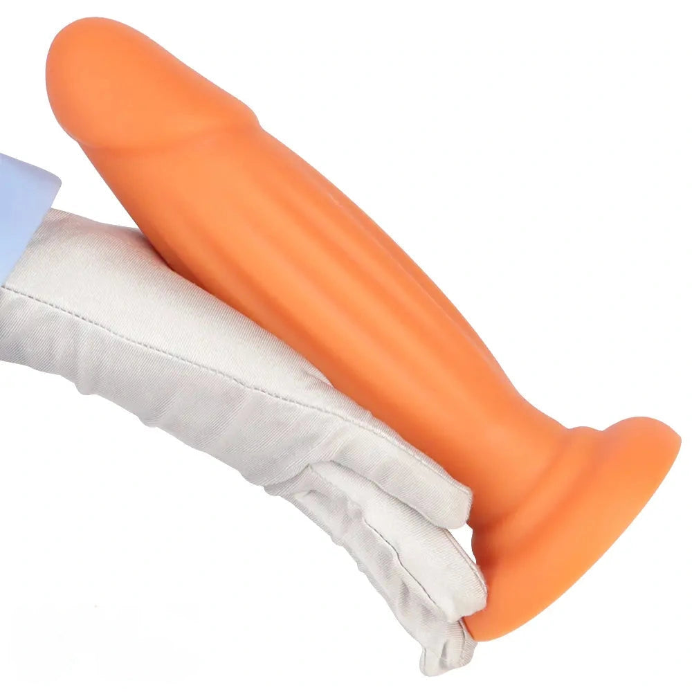 8.85in Eggless Female Masturbator Silicone Soft Dildo For Women Men
