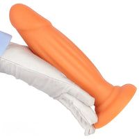 8.85in Eggless Female Masturbator Silicone Soft Dildo For Women Men