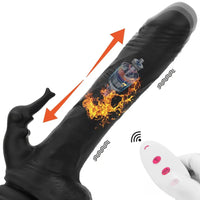 8.85in Elephant 3in1 Heating Thrusting Vibrating Remote Dildo Sex Toy