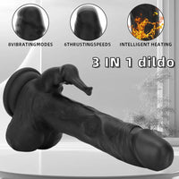 8.85in Elephant 3in1 Heating Thrusting Vibrating Remote Dildo Sex Toy