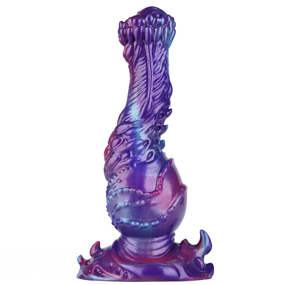 8.85in Fantasy Monster Hierarchical Design Silicone Big Dildo For Women