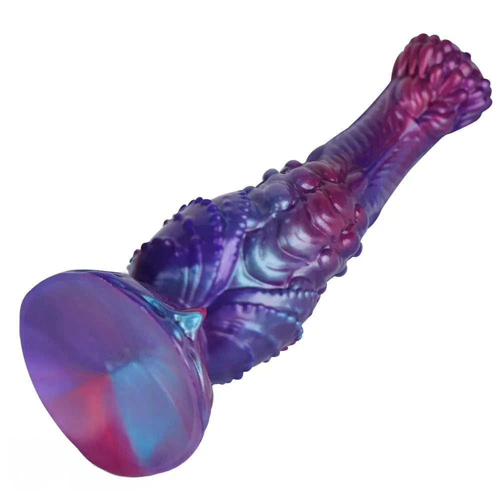 8.85in Fantasy Monster Hierarchical Design Silicone Big Dildo For Women