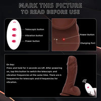 8.85in Intelligent Heating Thrusting Vibrating Automatic Remote Dildo