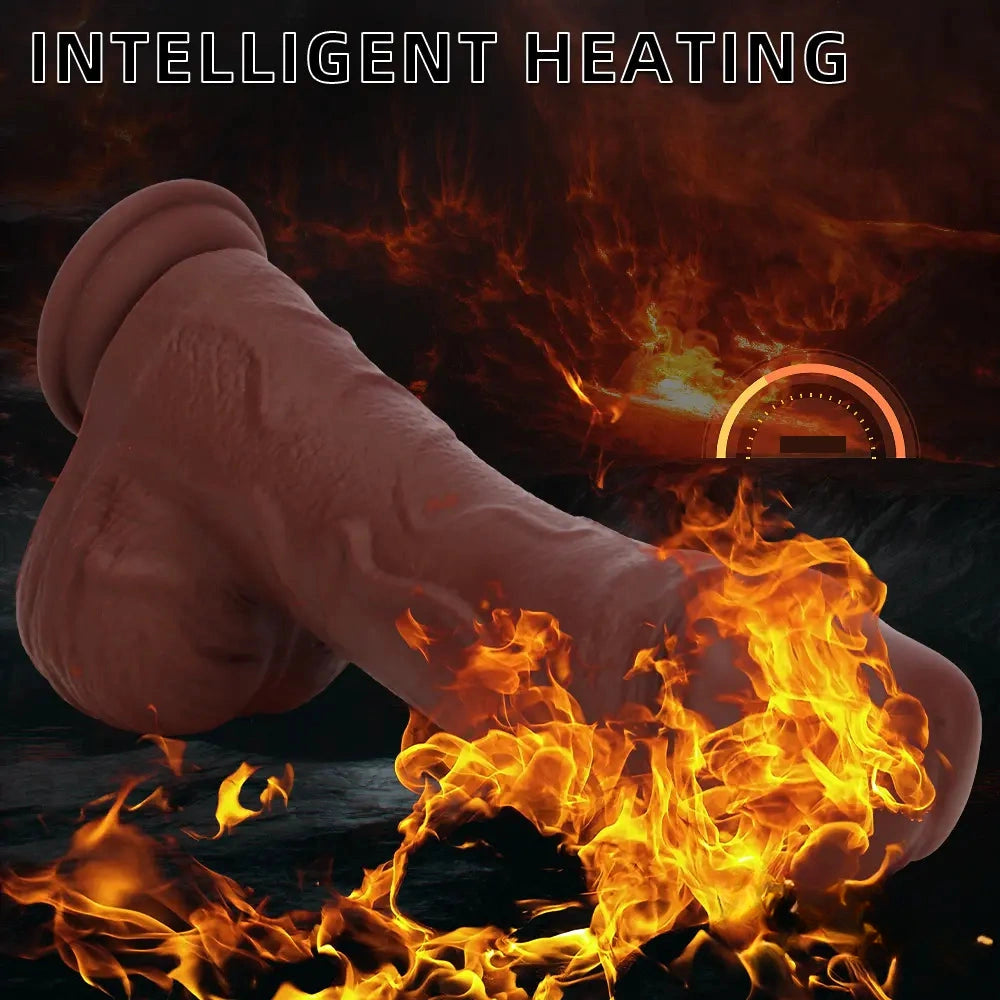 8.85in Intelligent Heating Thrusting Vibrating Automatic Remote Dildo