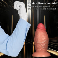 8.85in Liquid Silicone Dual Hardness Super Large Thick Penis Flexible Dildo