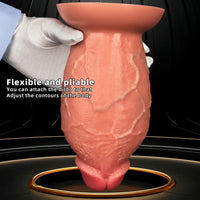 8.85in Liquid Silicone Dual Hardness Super Large Thick Penis Flexible Dildo