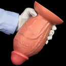 8.85in Liquid Silicone Dual Hardness Super Large Thick Penis Flexible Dildo