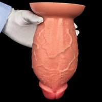 8.85in Liquid Silicone Dual Hardness Super Large Thick Penis Flexible Dildo