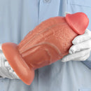 8.85in Liquid Silicone Dual Hardness Super Large Thick Penis Flexible Dildo