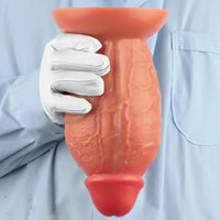 8.85in Liquid Silicone Dual Hardness Super Large Thick Penis Flexible Dildo