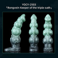 8.85in Platinum Silicone Fantasy Penis Sleeve Dildo For Thickening Cock Toy