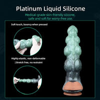 8.85in Platinum Silicone Fantasy Penis Sleeve Dildo For Thickening Cock Toy