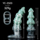 8.85in Platinum Silicone Fantasy Penis Sleeve Dildo For Thickening Cock Toy