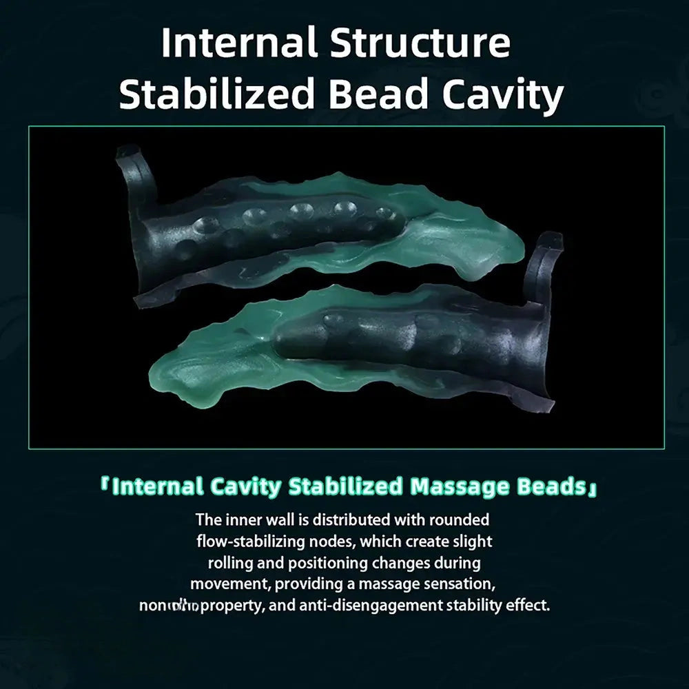 8.85in Platinum Silicone Fantasy Penis Sleeve Dildo For Thickening Cock Toy