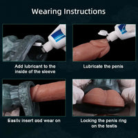 8.85in Platinum Silicone Fantasy Penis Sleeve Dildo For Thickening Cock Toy