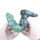 8.85in Platinum Silicone Fantasy Penis Sleeve Dildo For Thickening Cock Toy