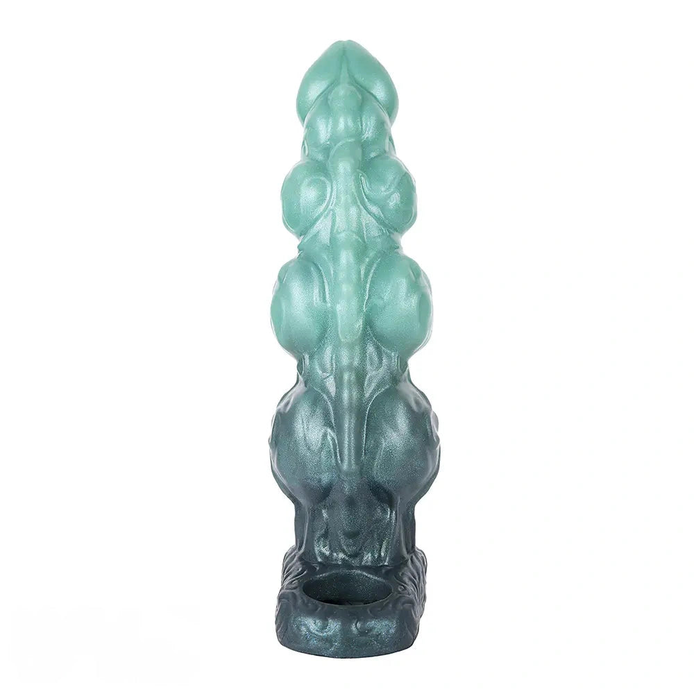 8.85in Platinum Silicone Fantasy Penis Sleeve Dildo For Thickening Cock Toy